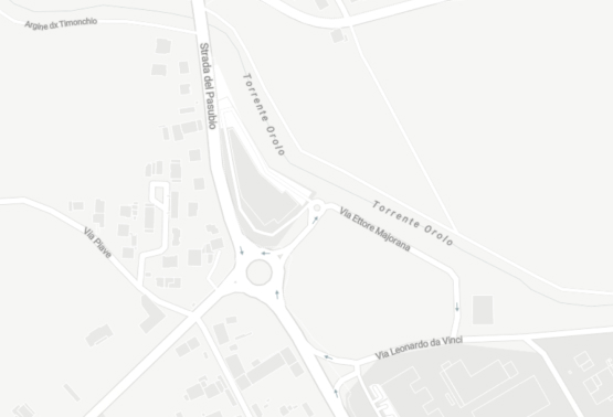 Mappa su cui il luogo è contrassegnato da una spilla